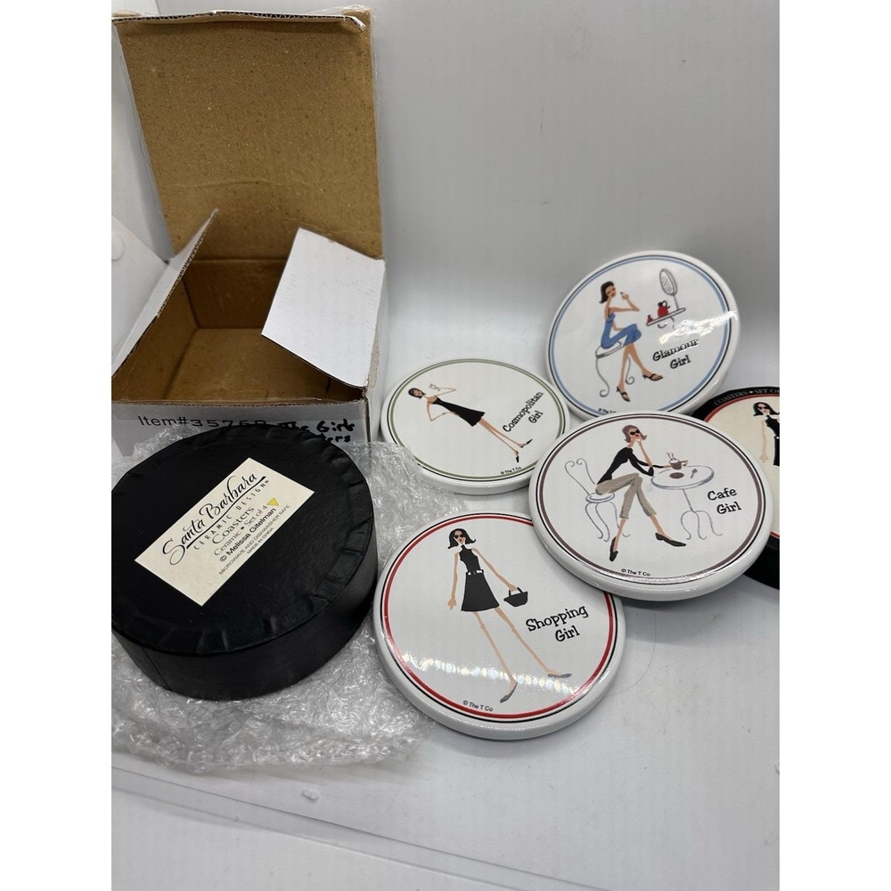 Santa Barbara The Girls Coasters Set 4 Glamour Cafe Shopping Cosmopolitan